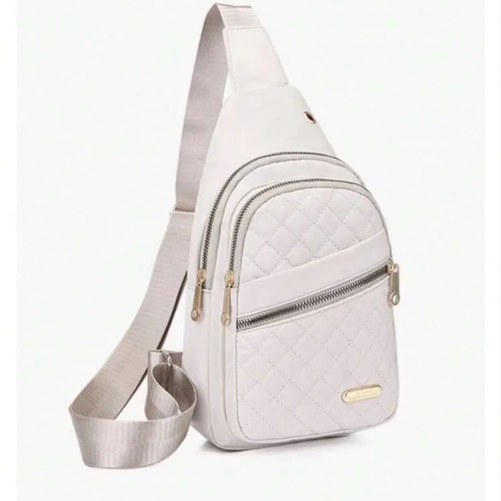 Elegant White Quilted Women's Bag